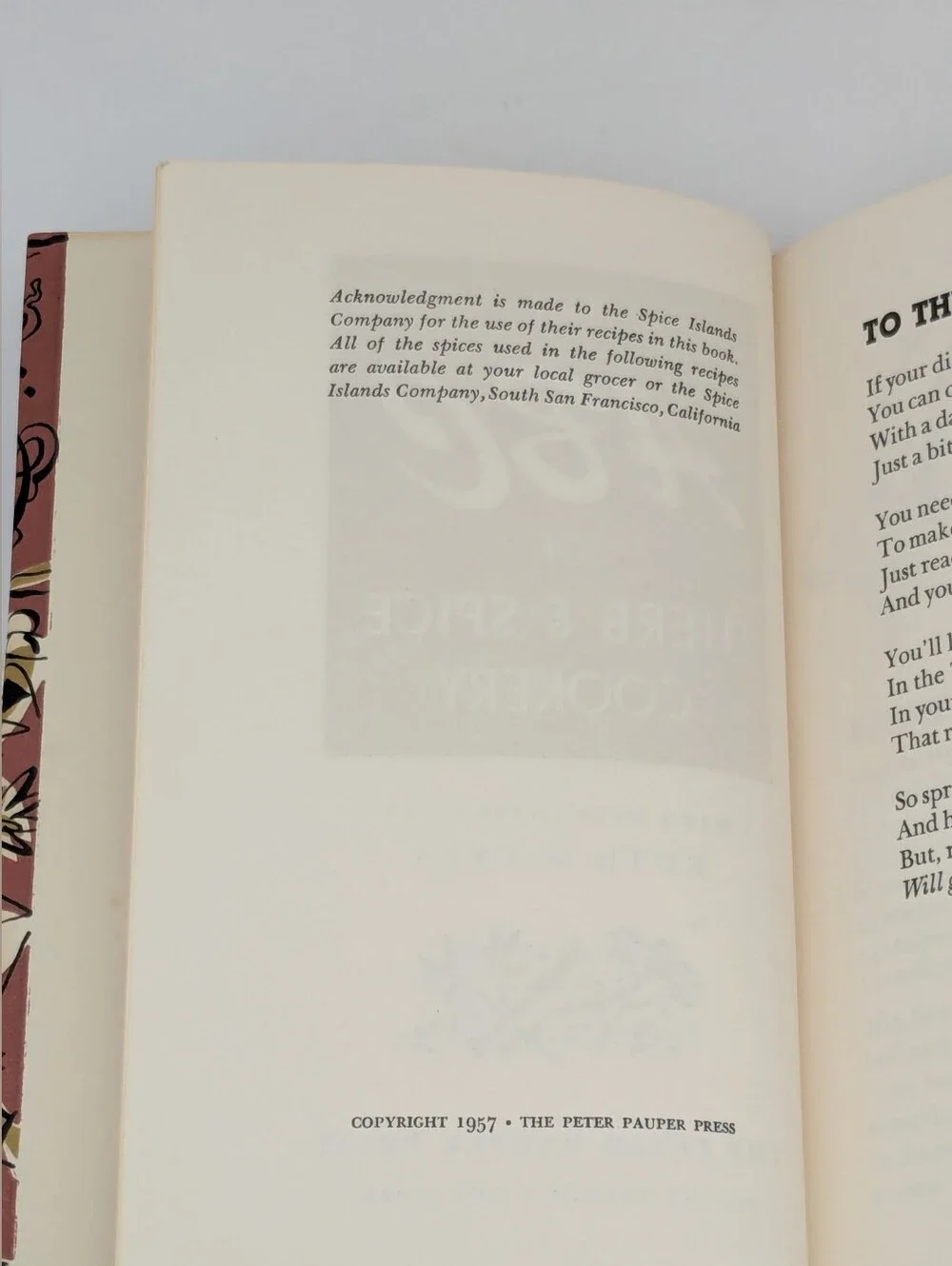 Vintage Copy - The ABC of Herb & Spice Cookery, 1957, Hardbound with Dust Jacket
